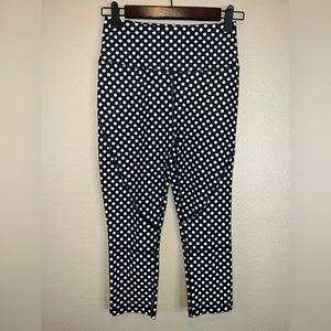 C&C California small black and white polka‎ dot cropped leggings small